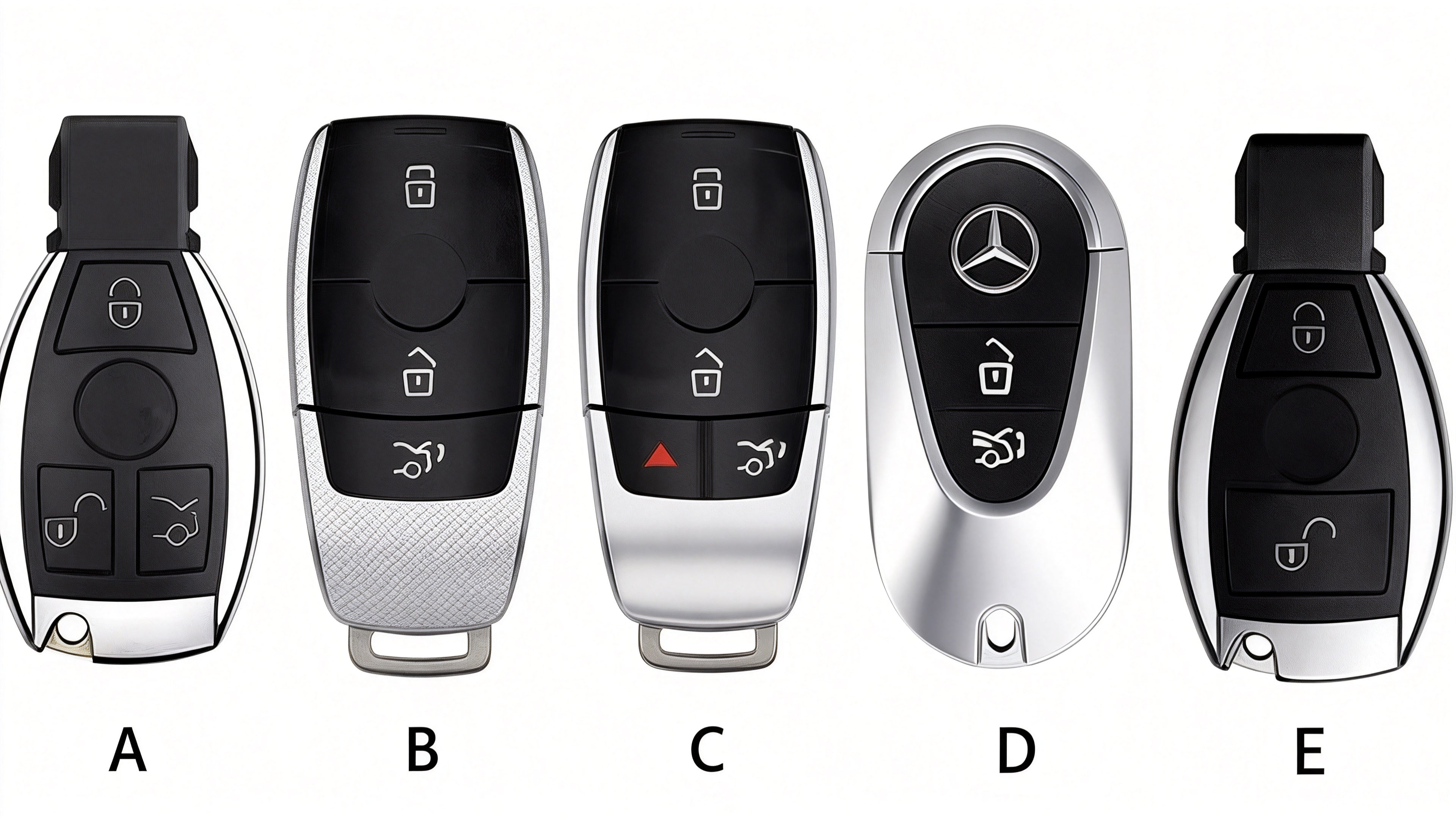 Top læder Mercedes nøgleetui