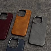Klassieke lederen iPhone-hoes