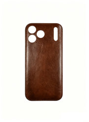 Kakavy handgemaakte plantaardig gelooide leren iPhone-hoes – vintage patina-editie