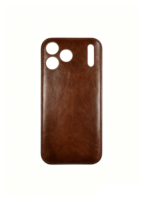 Kakavy Handcrafted Vegetable-Tanned Leather iPhone Case – Vintage Patina Edition