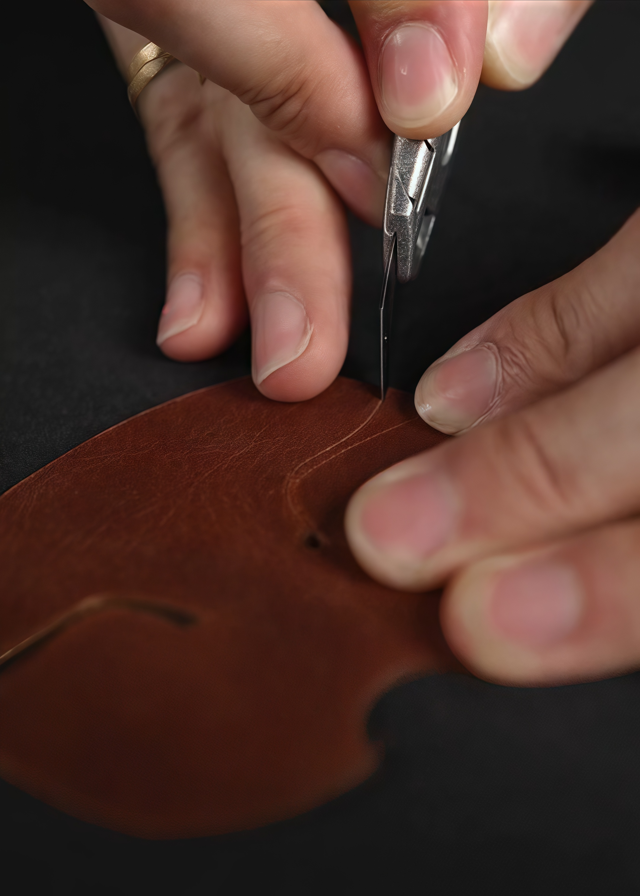 Premium ægte læder Airpods etui