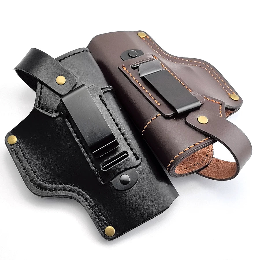GLOCK holster cowhide outdoor Glock G17 tactical pistol holster portable leather gun bag invisible quick draw gun