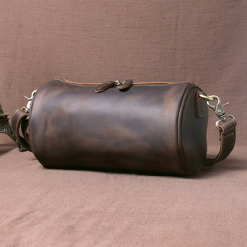 New Crazy Horse Leather Men's Bag