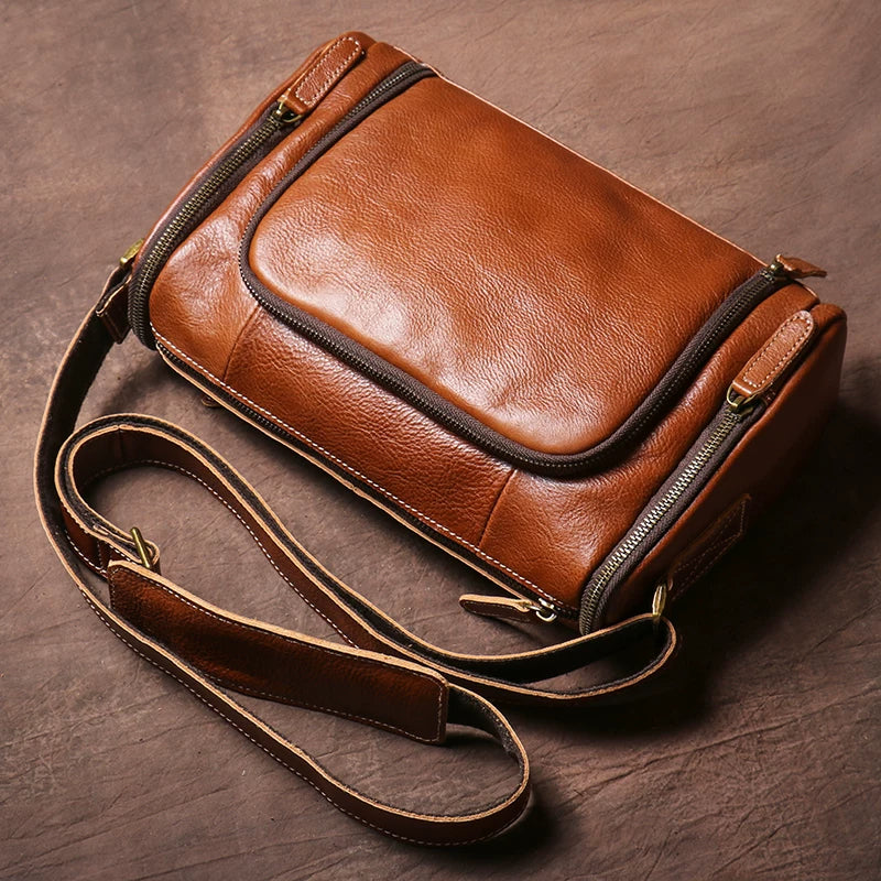 Vintage Vegetable‑Tanned Leather Bag