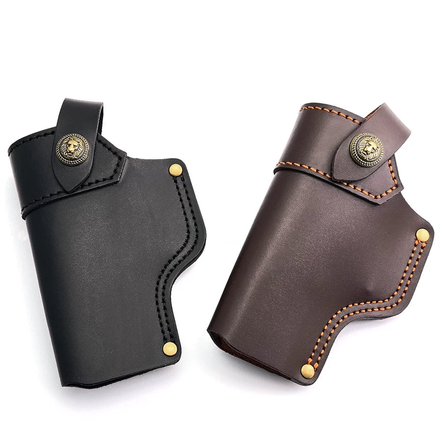 GLOCK holster cowhide outdoor Glock G17 tactical pistol holster portable leather gun bag invisible quick draw gun