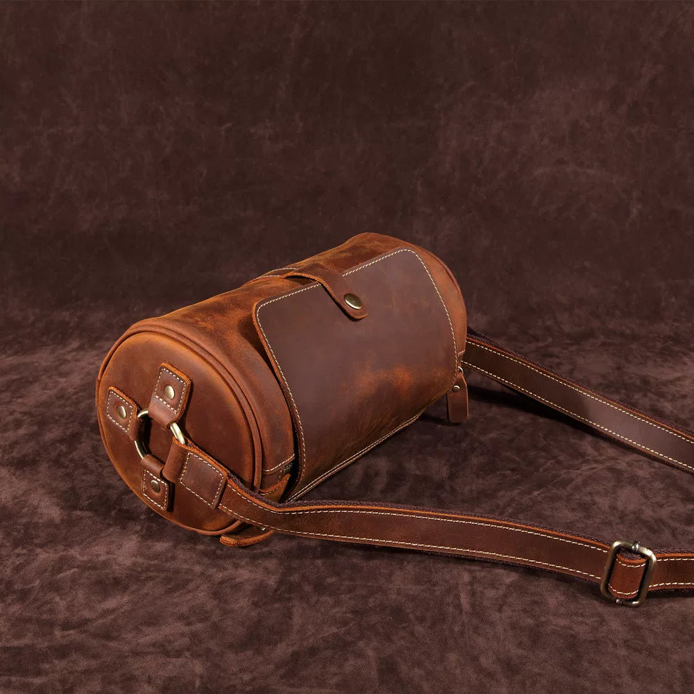 New Crazy Horse Leather Men's Bag
