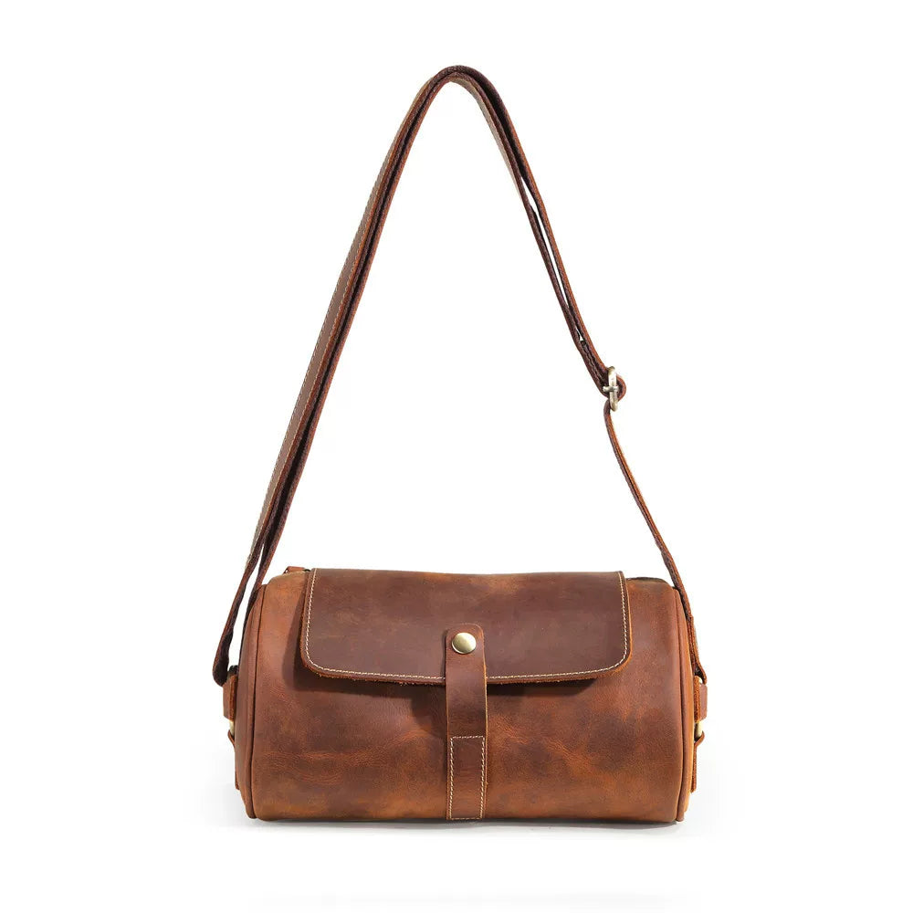 New Crazy Horse Leather Men's Bag
