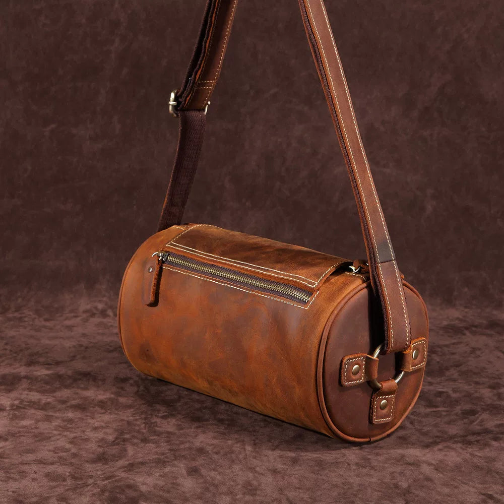 New Crazy Horse Leather Men's Bag