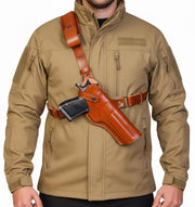 Prémiové kožené pouzdro na hrudi pro Desert Eagle