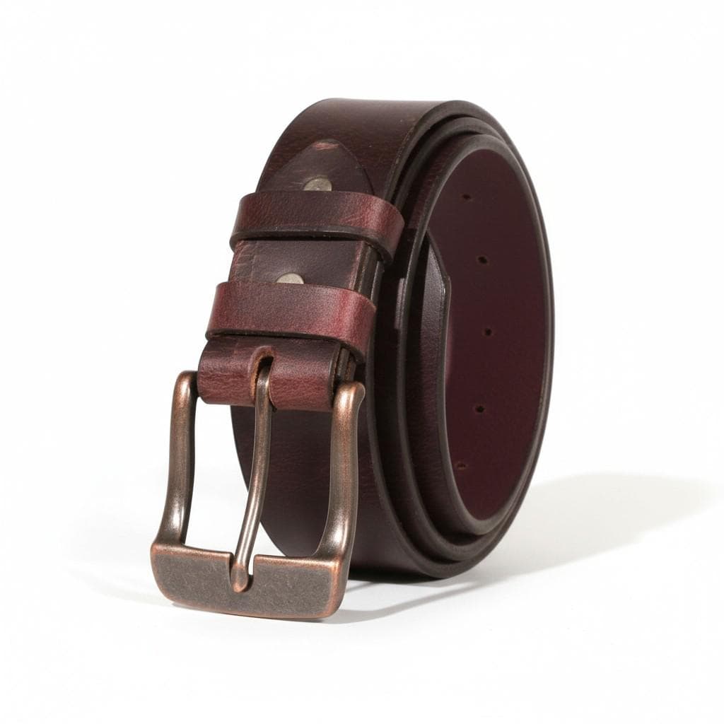 Riem van volnerf buffelleer, gemaakt door Amish: 1,5" Breed, HANDGEMAAKT IN DE VS