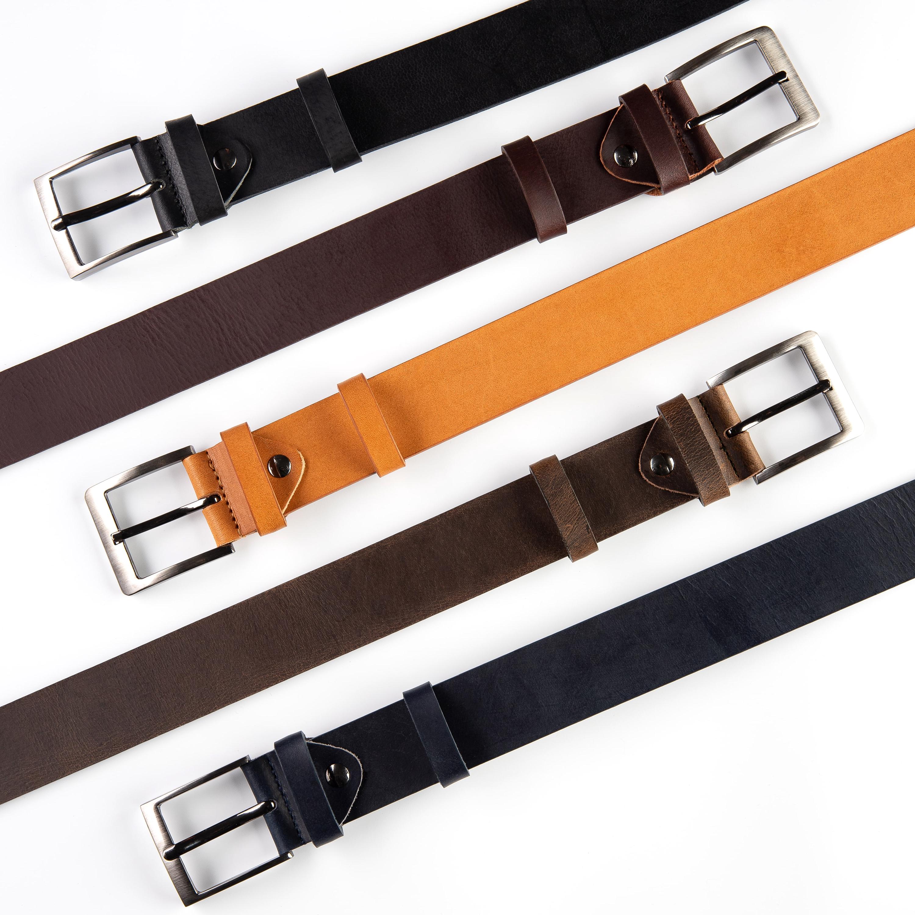 Handmade Full Grain Leather Belt – Men’s Casual Accessory