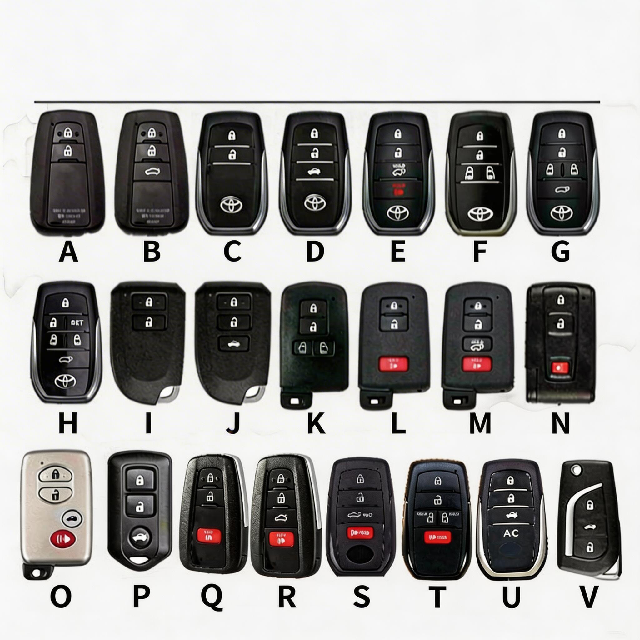 Top kernelæder Toyota nøgletaske