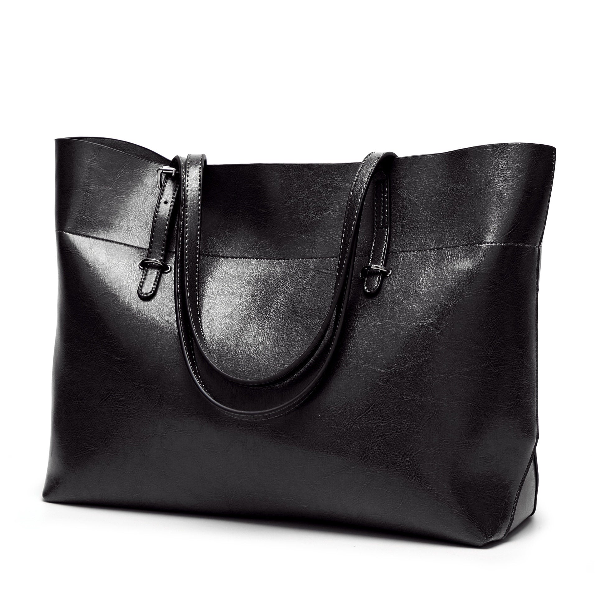 elegant leather tote bag